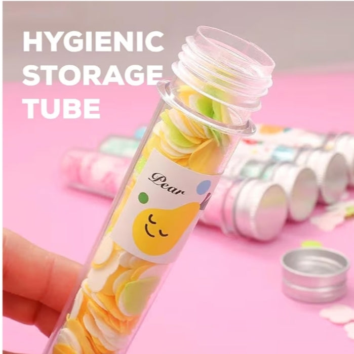 Disposable Paper Soap Tube, Mixed Fragrance Paper Soap Sheets, Flower Design, Compact and Portable, Gentle on All Skin Types, Dissolves Easily, Hygienic and Travel-Friendly pack of 3 and3 free