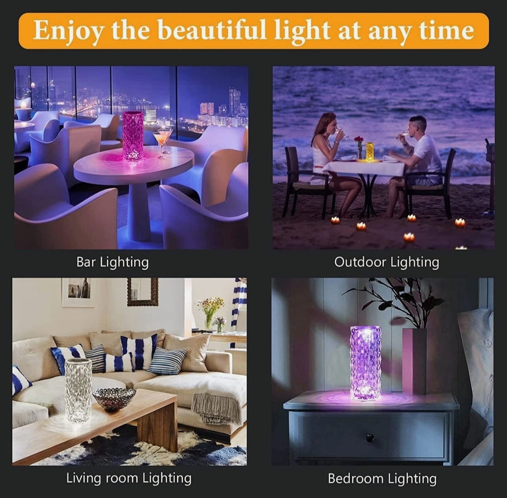 Rose diamond table lamp